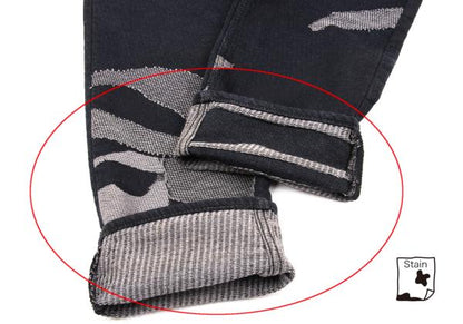 ISSEY MIYAKE MEN Indigo Graphic Jacquard Denim Size 3