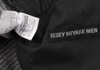 ISSEY MIYAKE MEN Indigo Graphic Jacquard Denim Size 3