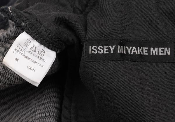 ISSEY MIYAKE MEN Indigo Graphic Jacquard Denim Size 3