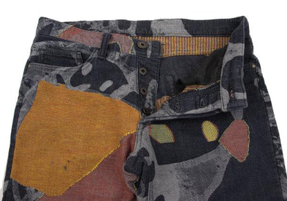 ISSEY MIYAKE MEN Colorful Graphic Jacquard Jeans Blue Size 2