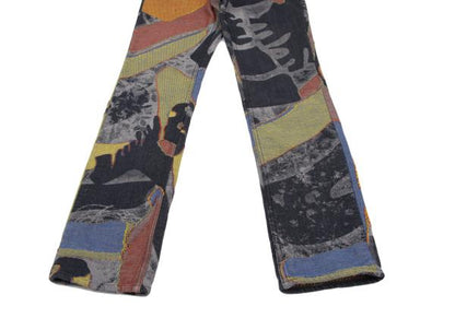 ISSEY MIYAKE MEN Colorful Graphic Jacquard Jeans Blue Size 2