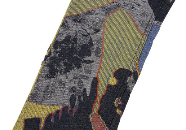 ISSEY MIYAKE MEN Colorful Graphic Jacquard Jeans Blue Size 2