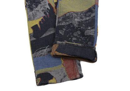 ISSEY MIYAKE MEN Colorful Graphic Jacquard Jeans Blue Size 2