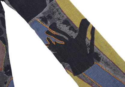 ISSEY MIYAKE MEN Colorful Graphic Jacquard Jeans Blue Size 2