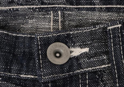 ISSEY MIYAKE MEN Cotton Graphic Jacquard Jeans Blue Size 2