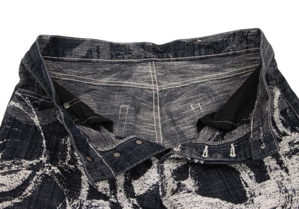 ISSEY MIYAKE MEN Cotton Graphic Jacquard Jeans Blue Size 2