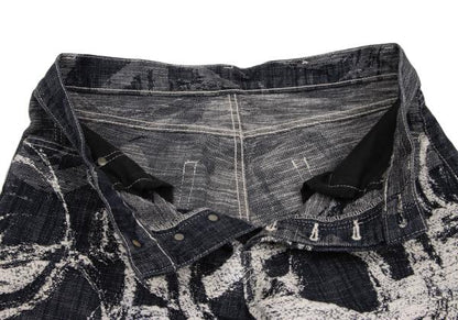 ISSEY MIYAKE MEN Cotton Graphic Jacquard Jeans Blue Size 2