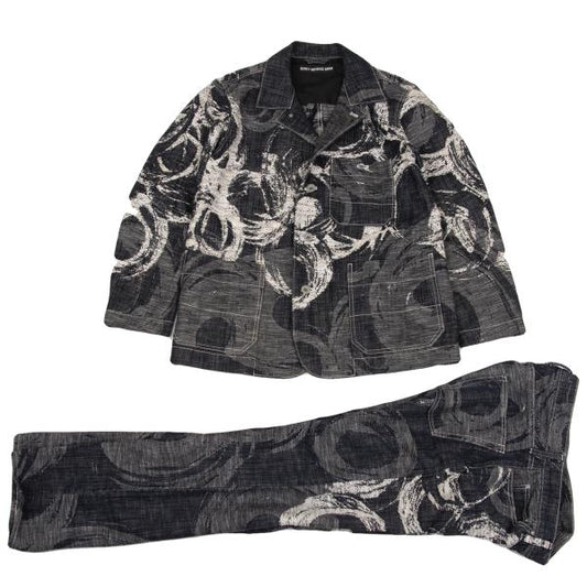 ISSEY MIYAKE MEN Jacquard Denim Set Indigo Size 2