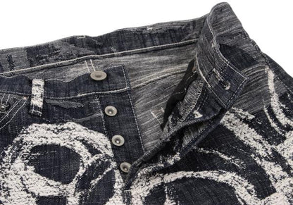 ISSEY MIYAKE MEN Jacquard Denim Set Indigo Size 2