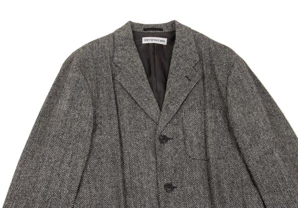 ISSEY MIYAKE MEN Harris Tweed Jacket Gray Size XL