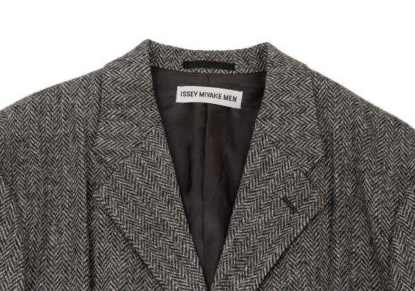 ISSEY MIYAKE MEN Harris Tweed Jacket Gray Size XL