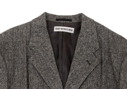 ISSEY MIYAKE MEN Harris Tweed Jacket Gray Size XL