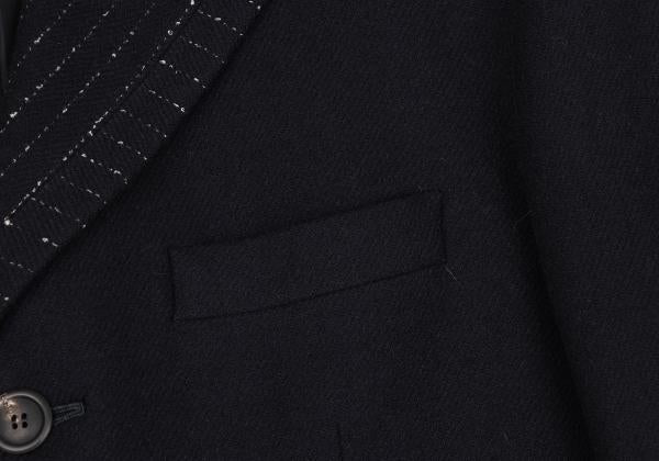 ISSEY MIYAKE MEN Wool Stitch Design Jacket Navy Size XL