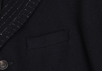 ISSEY MIYAKE MEN Wool Stitch Design Jacket Navy Size XL