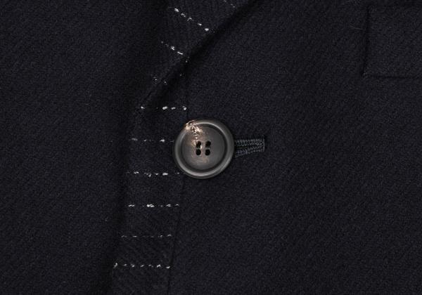 ISSEY MIYAKE MEN Wool Stitch Design Jacket Navy Size XL