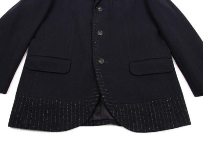 ISSEY MIYAKE MEN Wool Stitch Design Jacket Navy Size XL