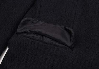 ISSEY MIYAKE MEN Wool Stitch Design Jacket Navy Size XL