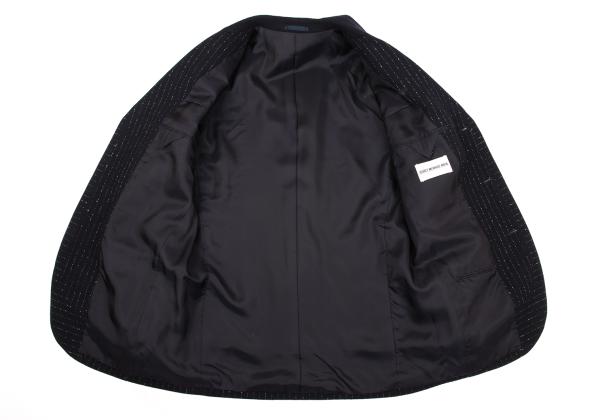 ISSEY MIYAKE MEN Wool Stitch Design Jacket Navy Size XL