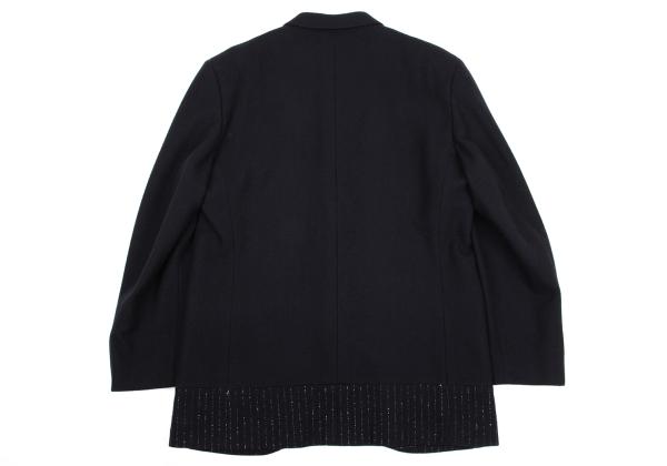 ISSEY MIYAKE MEN Wool Stitch Design Jacket Navy Size XL