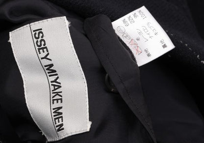 ISSEY MIYAKE MEN Wool Stitch Design Jacket Navy Size XL