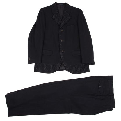 ISSEY MIYAKE MEN Wool Two-Pleat Pants Navy Size XL
