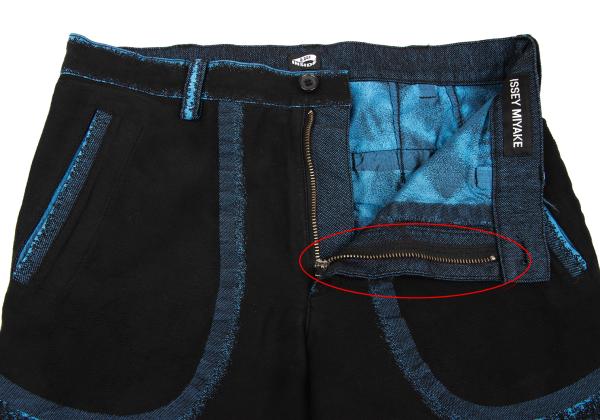 ISSEY MIYAKE MEN A-POC INSIDE Fade Pants Black/Blue Size 2