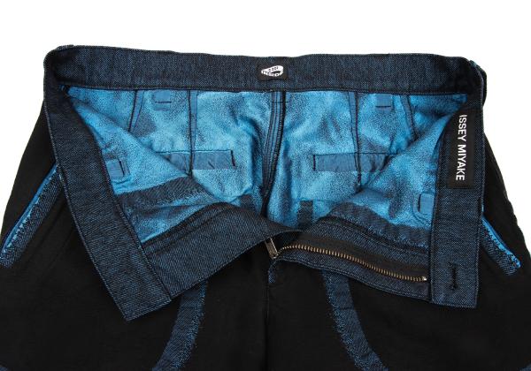 ISSEY MIYAKE MEN A-POC INSIDE Fade Pants Black/Blue Size 2