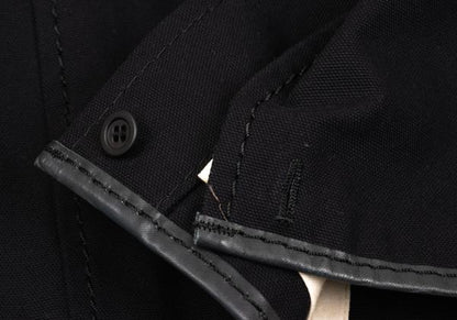 ISSEY MIYAKE MEN Leather Piping Canvas Jacket Black Size 2