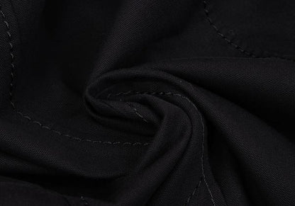 ISSEY MIYAKE MEN Leather Piping Canvas Jacket Black Size 2
