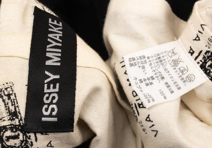 ISSEY MIYAKE MEN Leather Piping Canvas Jacket Black Size 2