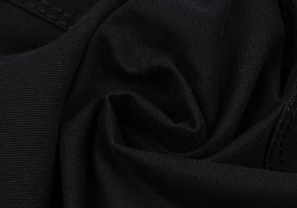 ISSEY MIYAKE MEN Black Leather Piping Canvas Pants Size 2
