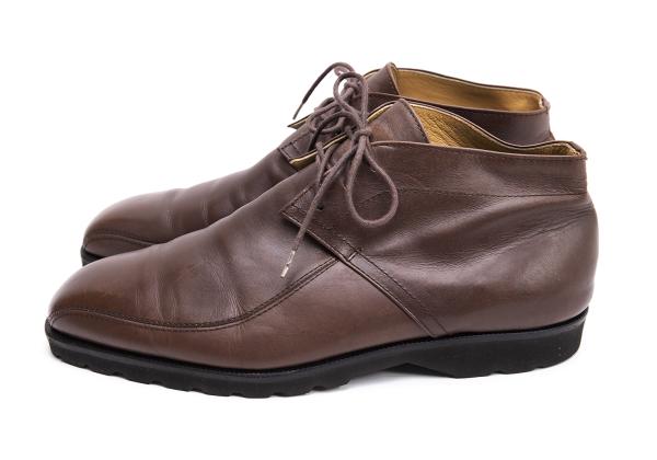 ISSEY MIYAKE MEN Brown Leather Shoes Size 26cm