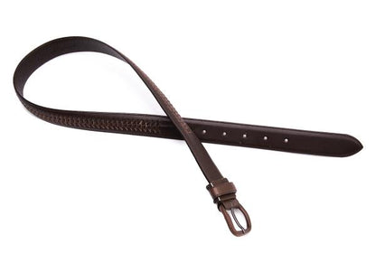 ISSEY MIYAKE Braided Leather Belt Brown