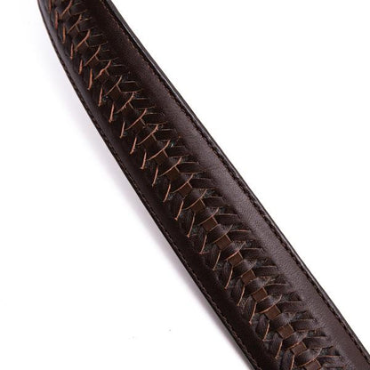 ISSEY MIYAKE Braided Leather Belt Brown