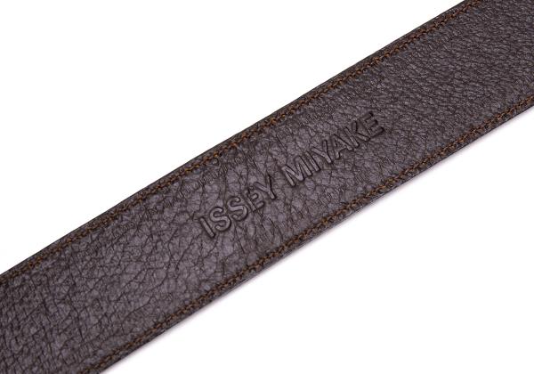 ISSEY MIYAKE Braided Leather Belt Brown