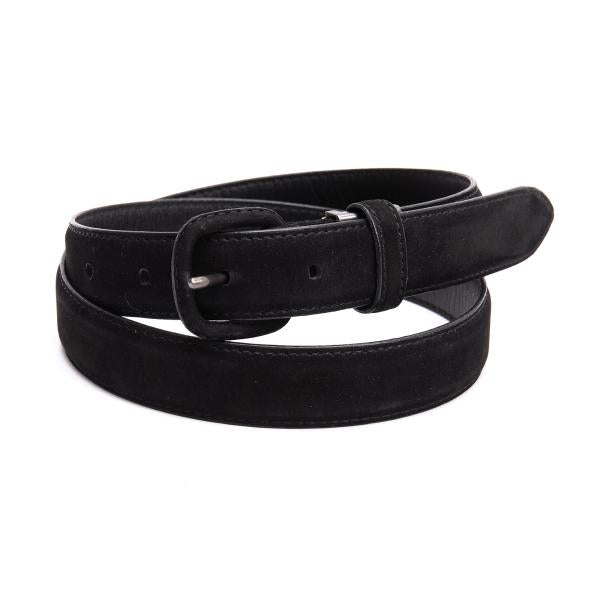 ISSEY MIYAKE Nubuck Leather Belt Black