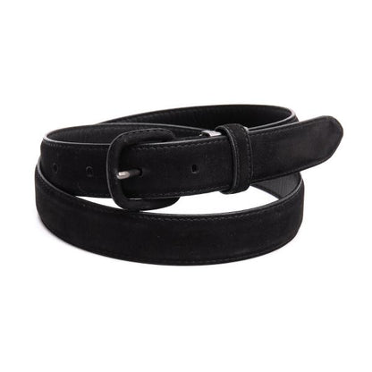 ISSEY MIYAKE Nubuck Leather Belt Black
