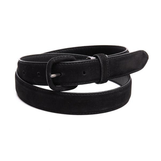 ISSEY MIYAKE Nubuck Leather Belt Black