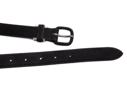 ISSEY MIYAKE Nubuck Leather Belt Black