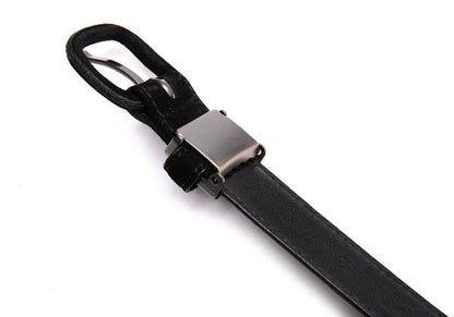 ISSEY MIYAKE Nubuck Leather Belt Black