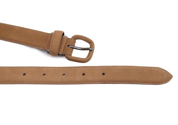 ISSEY MIYAKE Nubuck Leather Belt Beige