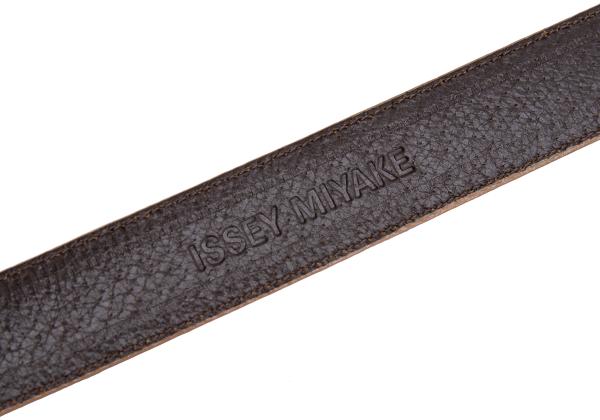ISSEY MIYAKE Nubuck Leather Belt Beige