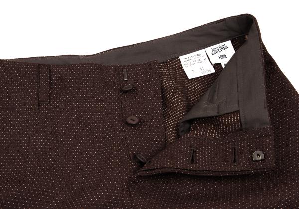 Jean Paul GAULTIER FEMME Wool Blend Pin Pants Brown Size 42