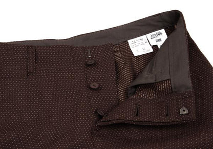 Jean Paul GAULTIER FEMME Wool Blend Pin Pants Brown Size 42