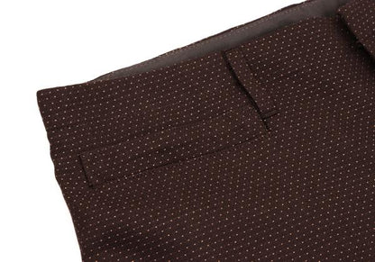 Jean Paul GAULTIER FEMME Wool Blend Pin Pants Brown Size 42