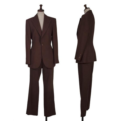 Jean Paul GAULTIER FEMME Wool Blend Pin Pants Brown Size 42