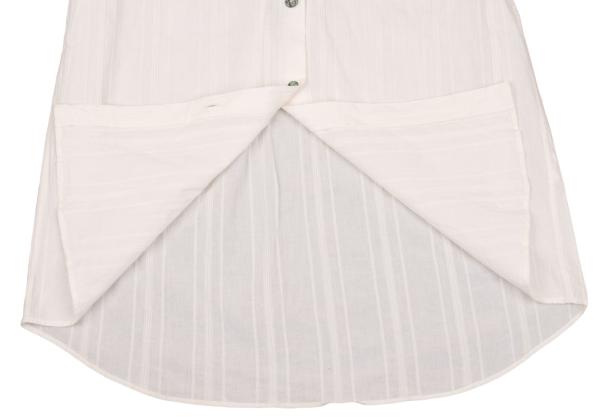 ROMEO GIGLI Cotton Striped Mao Collar Blouse White Shirt Size 9T