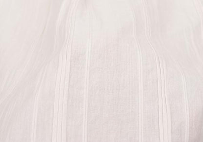 ROMEO GIGLI Cotton Striped Mao Collar Blouse White Shirt Size 9T