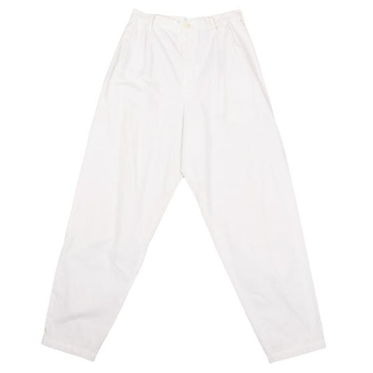 Y's Cotton Two-Tuck Tapered Pants White Size S
