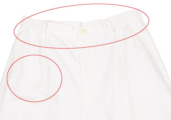 Y's Cotton Two-Tuck Tapered Pants White Size S